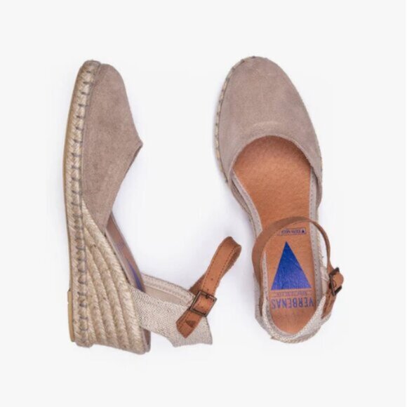 NEW VERBENAS  WOT Wedges Malena Serraje Piedra 725 2j7 - Picture 1 of 8